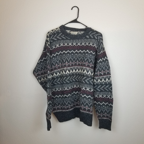 Vintage south channel Christmas gray wool sweater - Picture 6 of 8